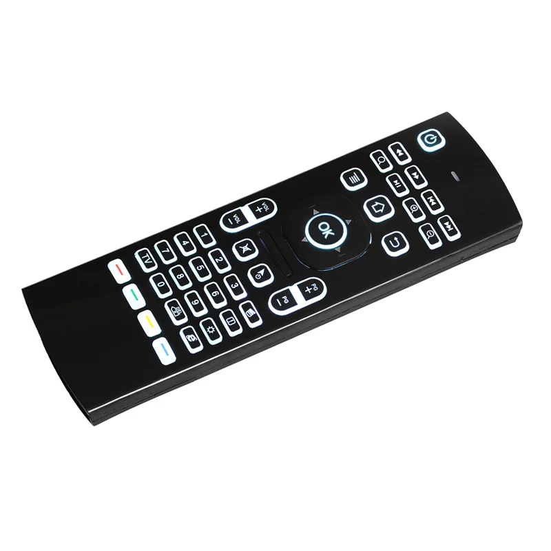 MX3 air fly mouse Мини клавиатура подсветка красочный 2 4 Ghz беспроводной пульт