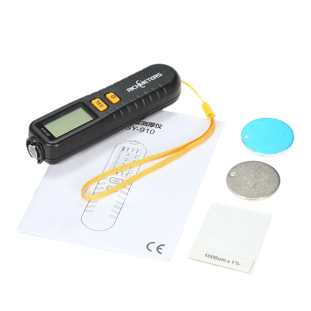 Ручной щуп RICHMETERS GY910 цифровой измеритель толщины покрытия краски тестер