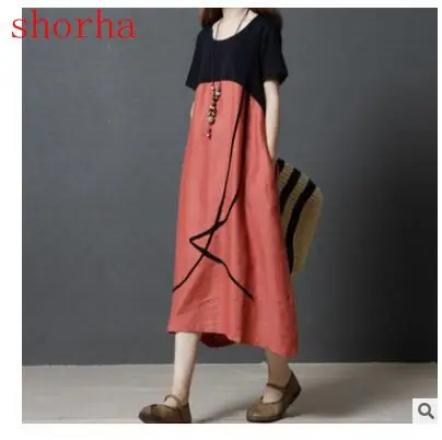 Новая одежда для беременных летние цельнокроеные платья платье с красной