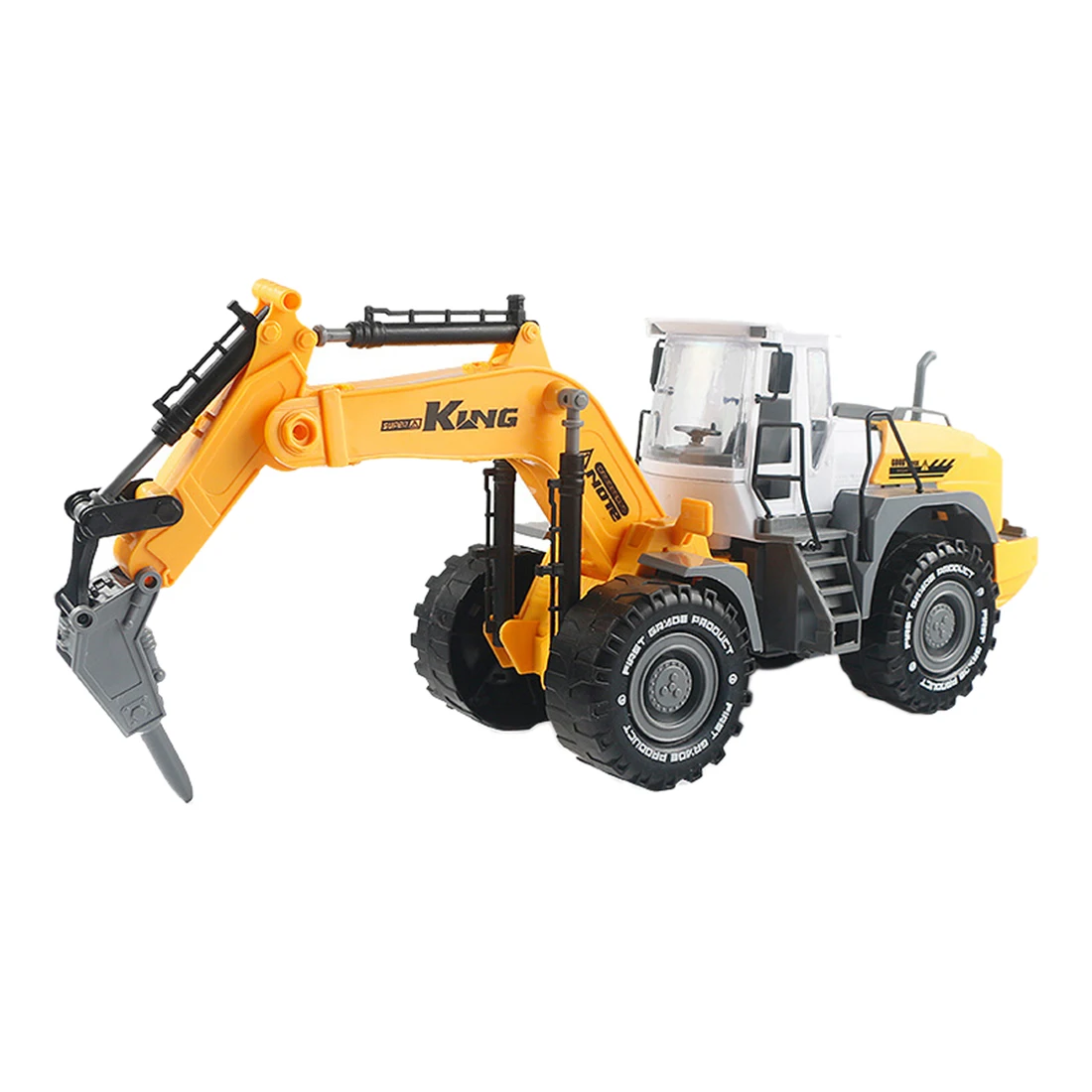 Drilling Crusher Прочный 5 типов Diecasts автомобиль игрушки 1:22 инерции дорожный каток грузовик строительная техника игрушки для детей - Цвет: Drilling Crusher