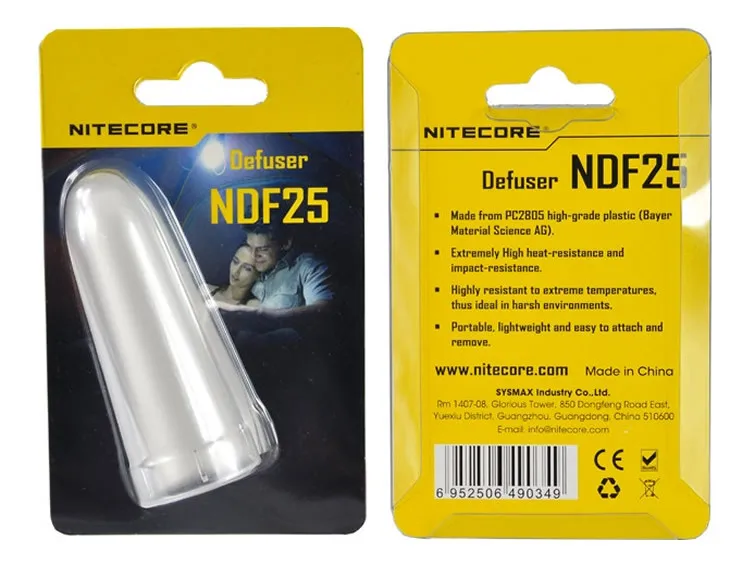 Фонарик Nitecore NDF25 белый диффузор конусный наконечник для трафаретной палочки EC11