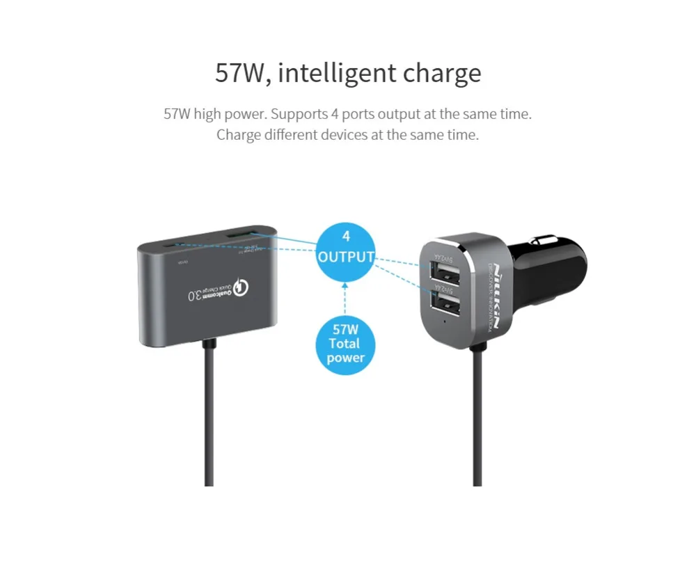 Переходник usb type c с 4 портами для зарядки в машине быстрое зарядное устройство micro