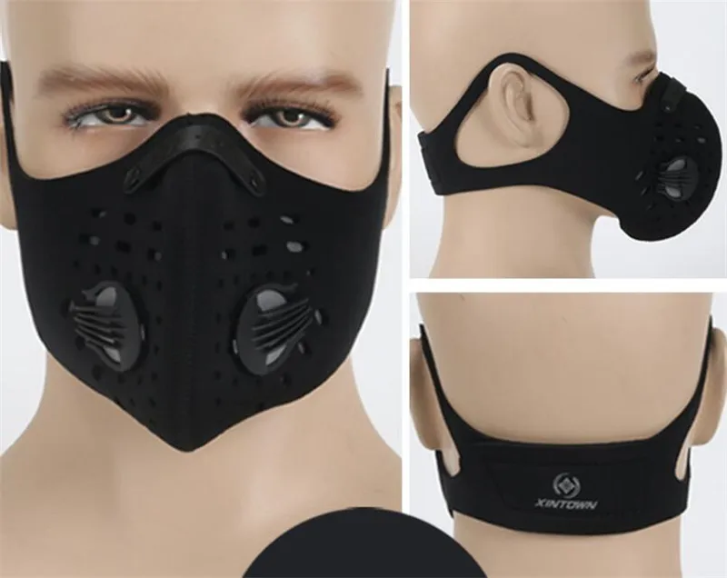 XINTOWN PM2.5 велосипедная маска фильтр с активированным углем Спортивная для защиты