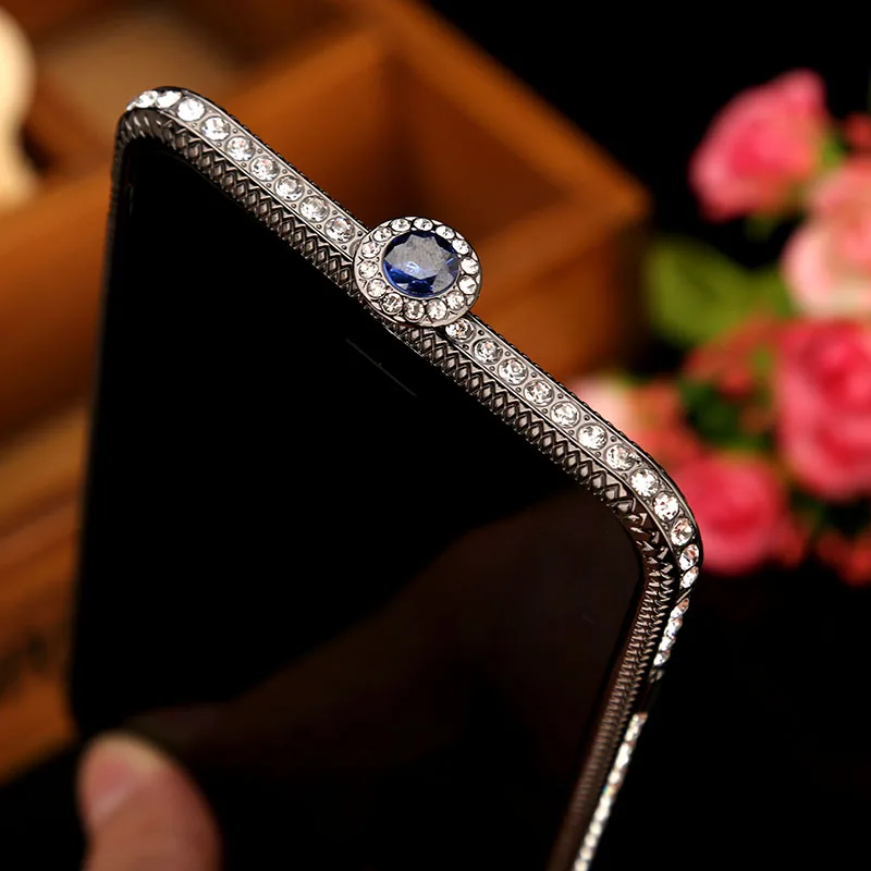 Alabasta Luxury Diamond Bumper For iPhone 6 6s 7 8 plus 8P Case Metal Rhinestone Bling Glitter Frame Back Cover Coque Capa |
