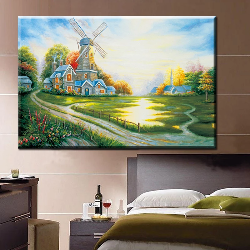 Алмазная картина вышивка крестом пейзаж блеск стразы мозаика набор 5D круглые