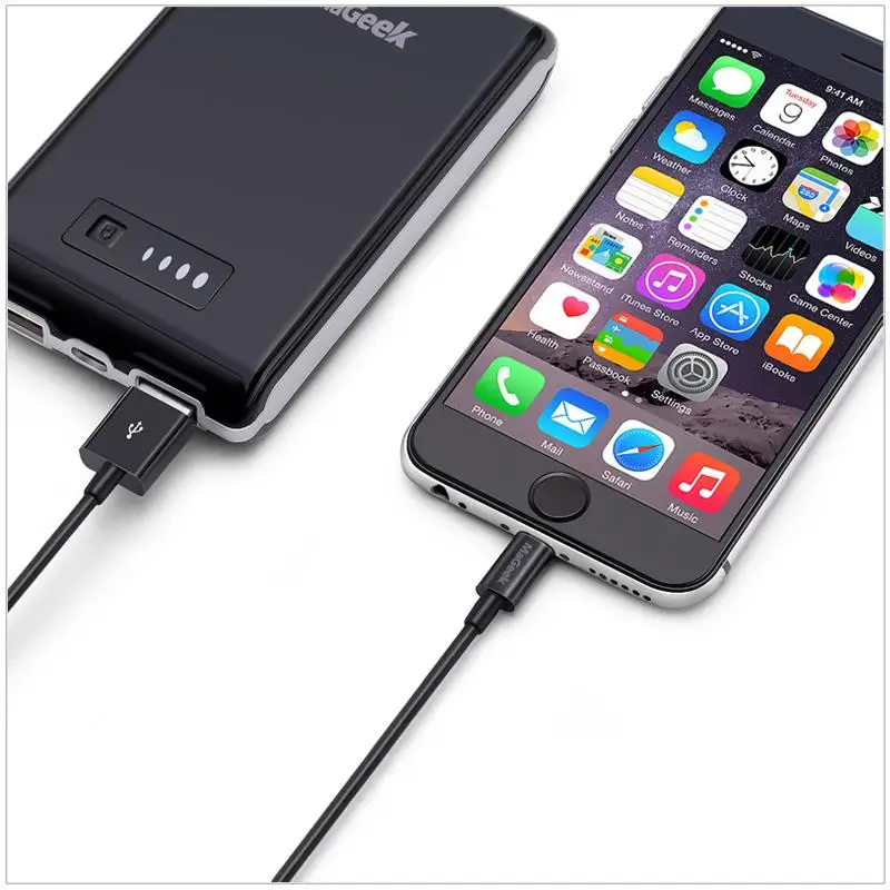 MaGeek 1,0 m/3.3ft кабели для мобильных телефонов MFi Lightning-USB кабель для iPhone 6 6s 5S iPad 4 mini Air 2 iOS 8 9 10