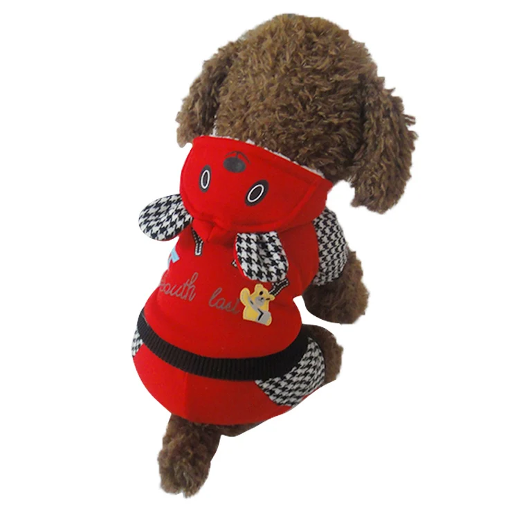Милые четыре ноги Pet Зимняя куртка для собаки в Медведь Дизайн Бесплатная