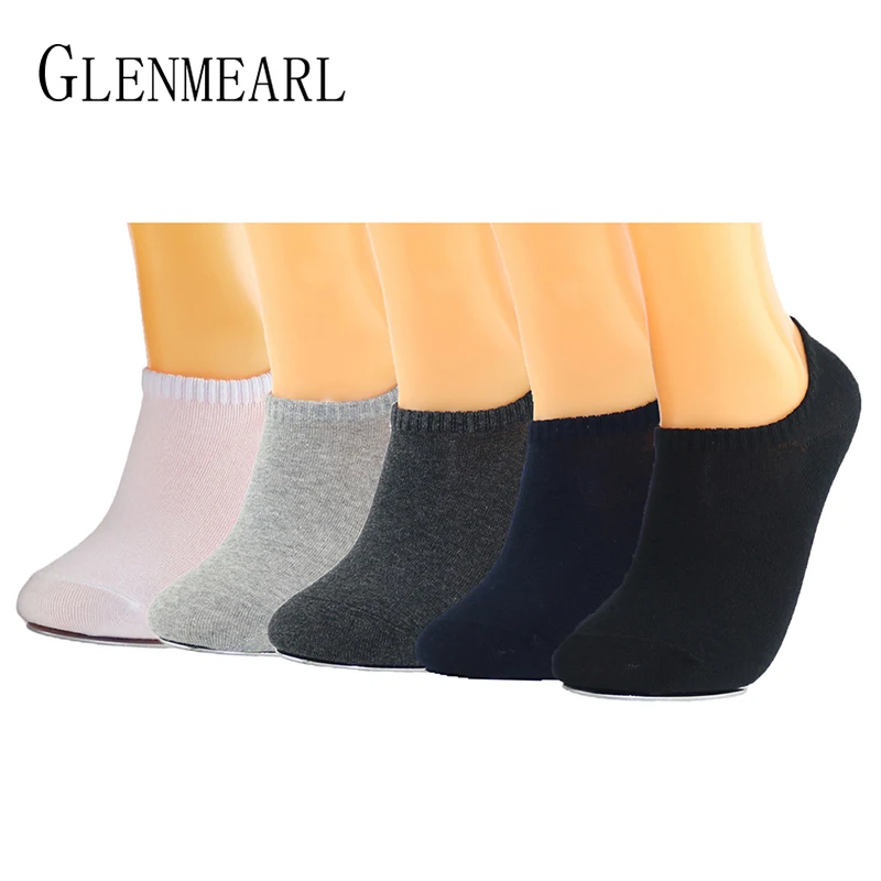 100% чёсаные хлопковые невидимые мужские носки Новые противоскользящие мягкие