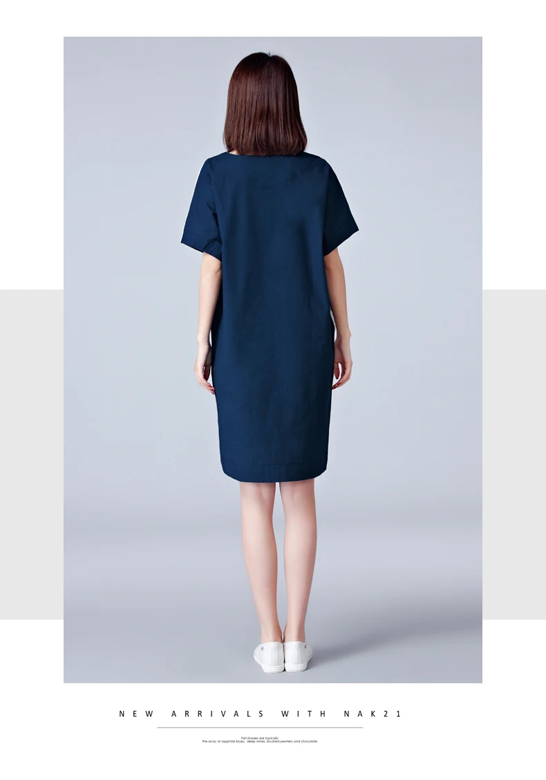 L ~ 5XL Плюс Размер хлопковое и льняное цветное платье летнее прямое с короткими