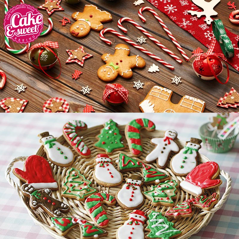 Cooking Tools Christmas Cookie Cutters Stainless Steel Cute Animal Shape Biscuit Molds DIY Fondant Pastry Decorating Cook | Дом и сад