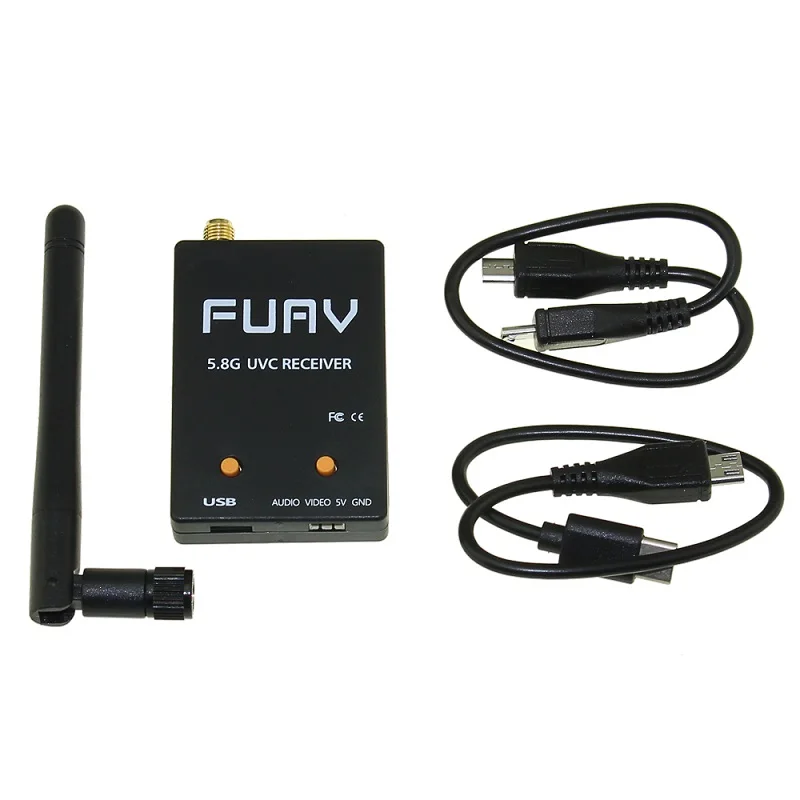 Black OTG FUAV мини приемник OTG 5,8G 150CH Мини FPV приемник UVC видео Downlink OTG VR Android Phone - Цвет: Black OTG