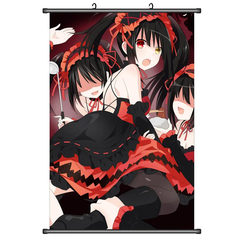 

October update Japanese Decorative Pictures Anime DATE A LIVE Tokisaki Kurumi Nightmare Elohim Home Decor Wall Scroll Poster