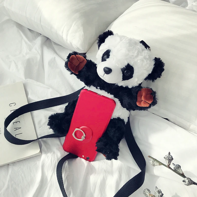 2018 Новый Panda Форма рюкзак Для женщин милые мягкие игрушки женская мода маленький