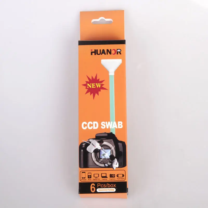 Новый 6 шт CCD комплект для очистки сенсора CMOS очиститель сухой тампон Canon Nikon Sony