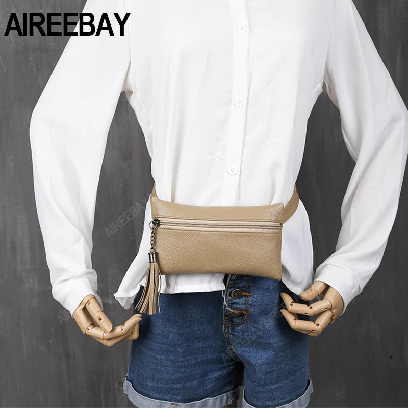 Поясная Сумка AIREEBAY с кисточками для женщин модная забавная сумка брендовые