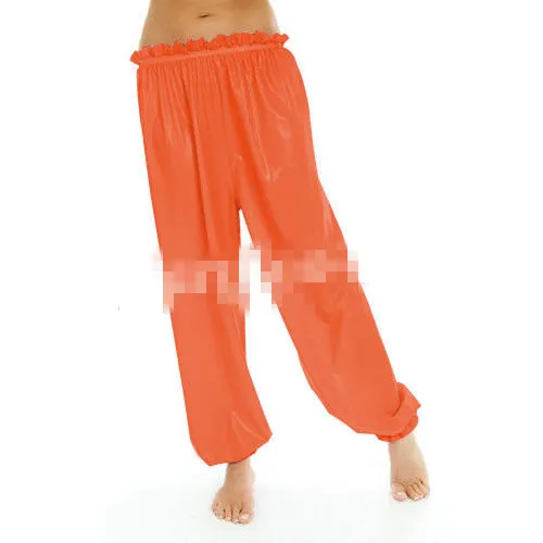 

Gummi Latex Rubber Fashion Casual Pantyhose Pants Hosen with Lace Size XXS~XXL