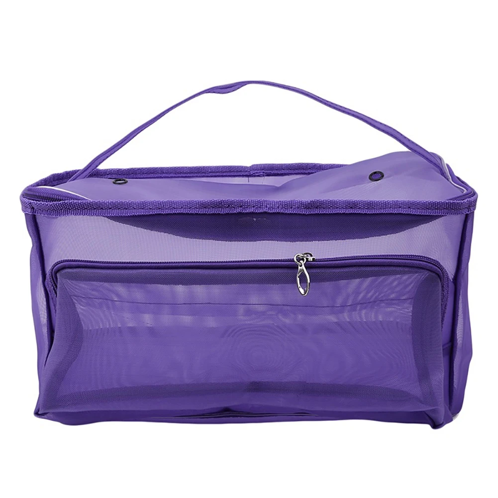 Purple Новые 3 отверстия Вязание Пряжа сумка для хранения крючком иглы, швейные инструменты мешок - Цвет: Purple