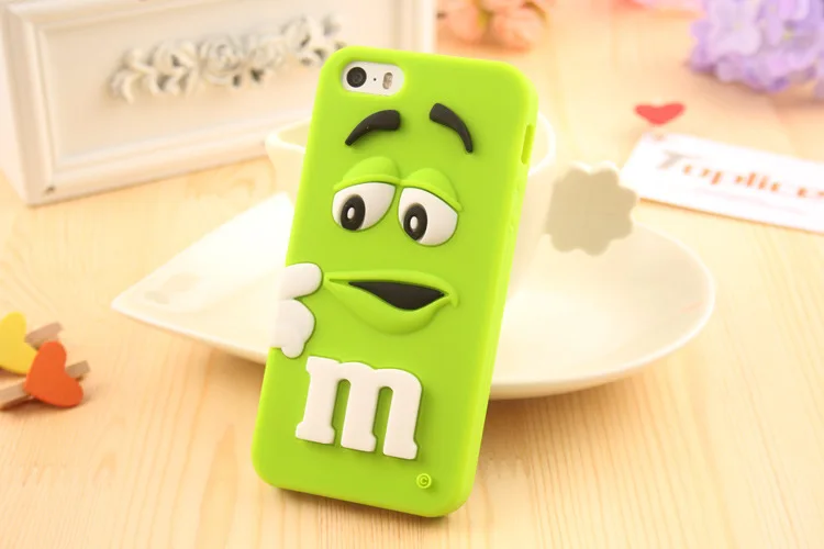 Новый мультяшный резиновый чехол для мобильного телефона M &amp M's Chocolate Candy лучшее