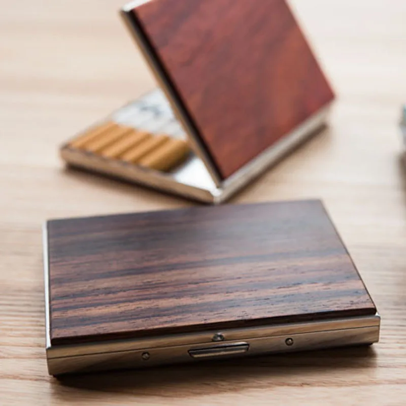 

Rare Wood Cigarette Box Creative Personality Ultra-thin Solid Wood Cigarette Case Business Gift Cigarette Case
