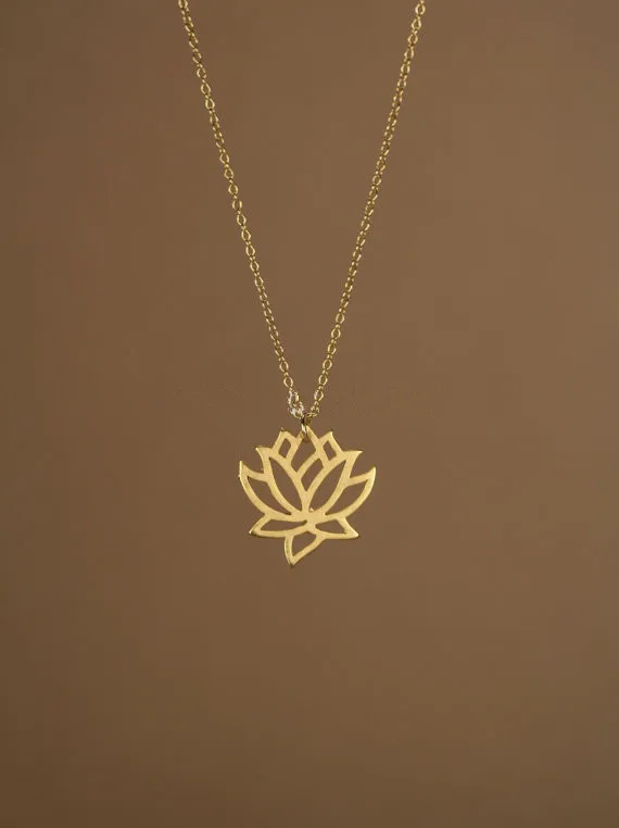 30 шт.-Большое модное ожерелье с кулоном в виде лотоса для женщин | Украшения и