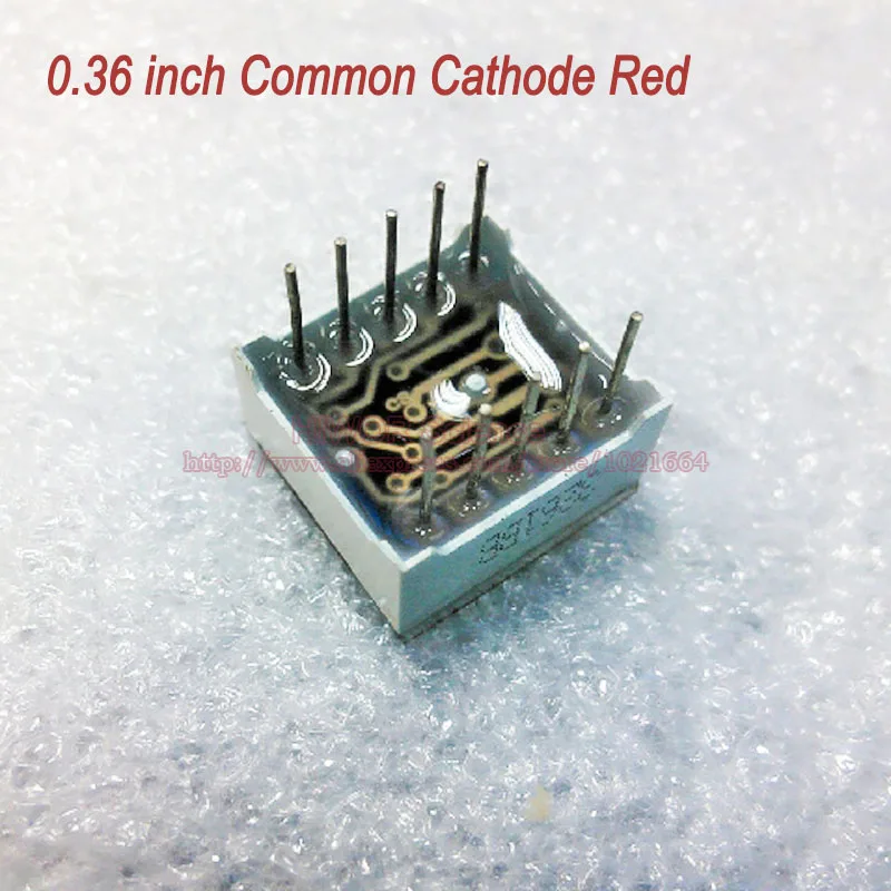 (10pcs/lot) 10 Pins 3621AR 0.36 Inch 2 Digits Bits 7 Segment Red LED Display Common Cathode Digital | Электронные компоненты и