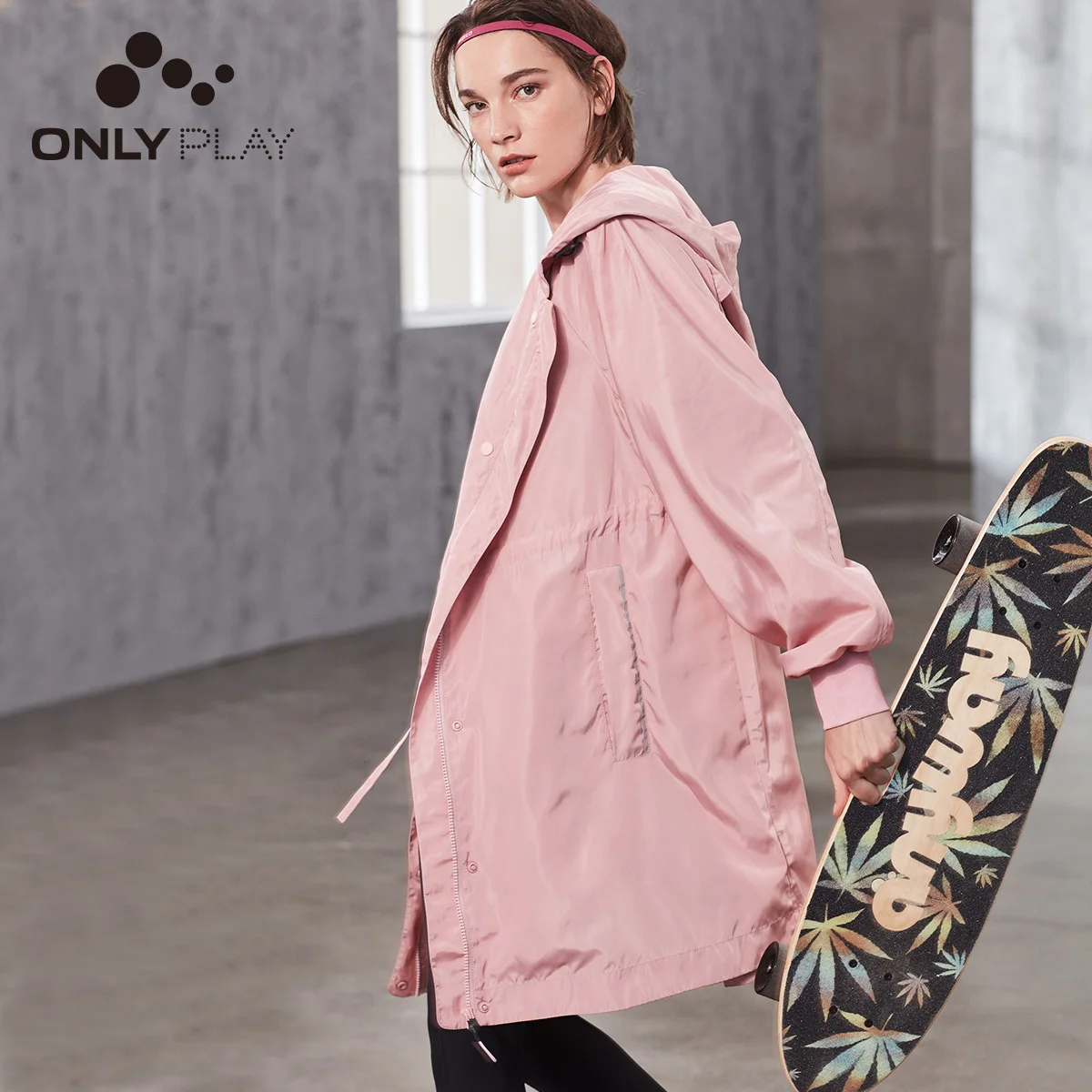 PLAY2018 Women's Winter Drawstring Long Hooded Coat | 118336585 - Цвет: Zephyr