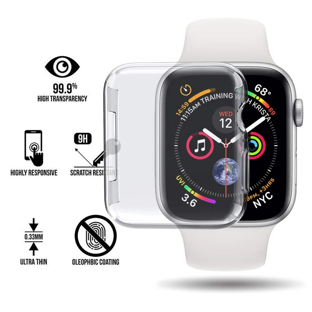 Силиконовый чехол для apple watch 44 мм 40 42 мм/38 iwatch series 4 3 2 1 универсальная ультратонкая