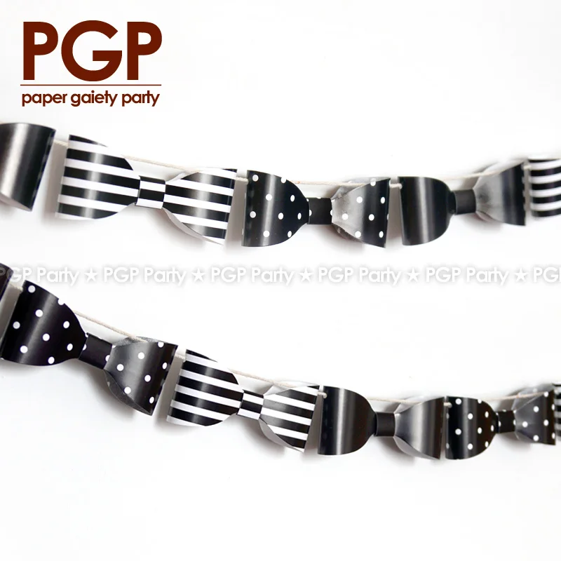 [PGP] черная гирлянда с бантом баннер детский душ маленький человечек 1 2 3 день