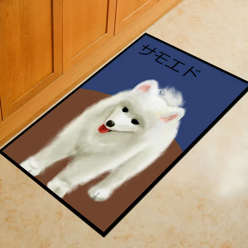 Мультяшный коврик для дверей с изображением щенка Нескользящие коврики принтом