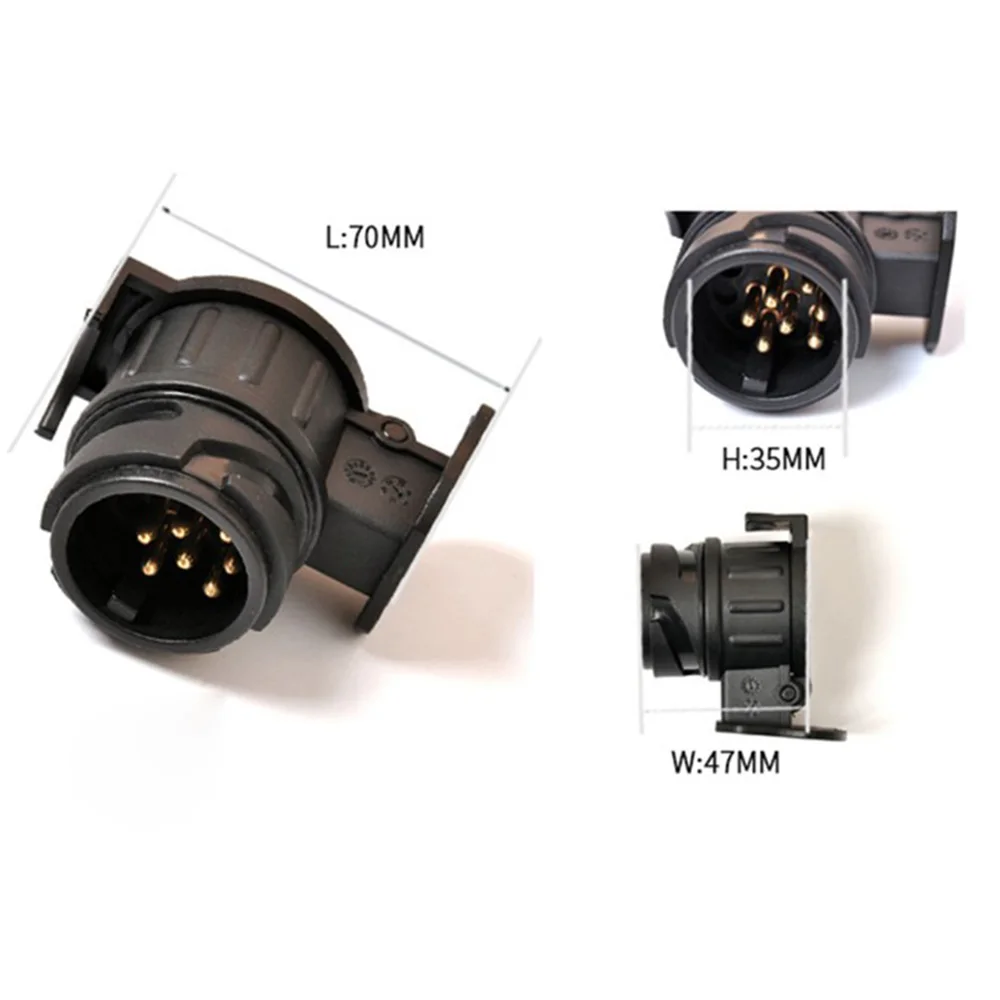 Соединитель проводки прицепа 12 В от 13 до 7 контактов адаптер черные