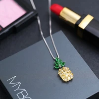 daisies summer fashion style pure 925 sterling silver pineapple pendant necklace statement jewelry trendy choker necklace
