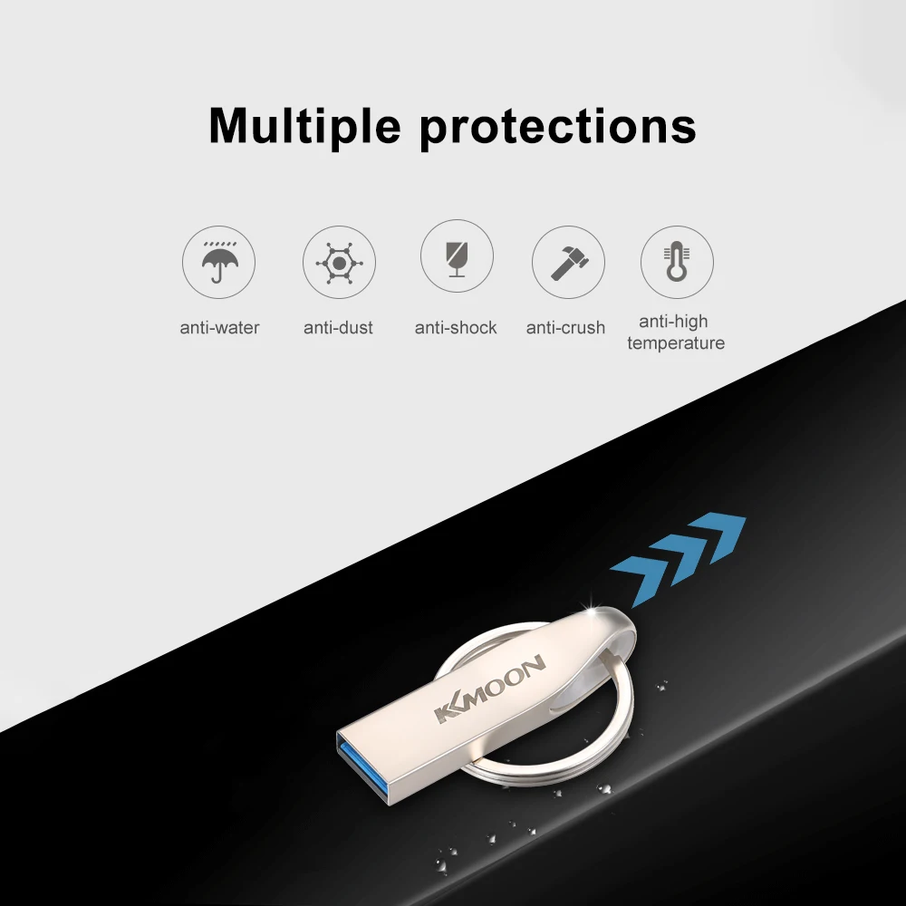 KKmoon USB Flash Drive USB3.0 мини Портативный U диск 8 GB Pendrives автомобильный флеш-накопитель Серебряный для портативных ПК
