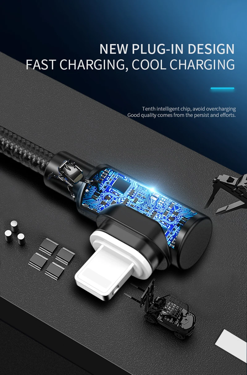 Tongyinhai usb type C 3A 90 градусов игровой USB кабель F Форма L изгиб зарядный шнур магнитные телефонные кабели для Iphone/Android телефон