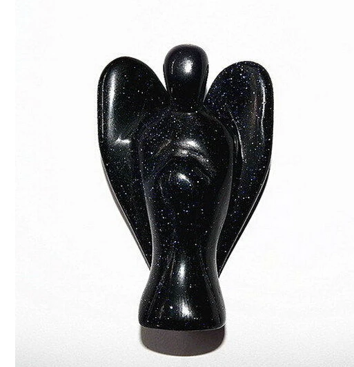

Pretty Very Cute obsidian quartz crystal healing carved Reiki Ange