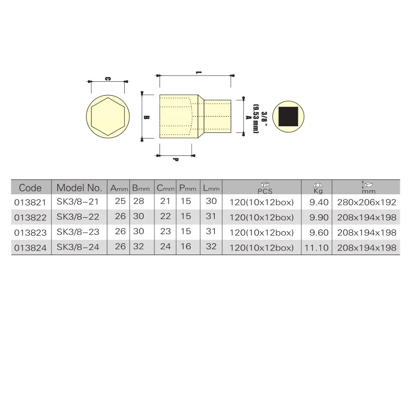 Jetech 3/8 &quotdr. Двойная розетка 6 точек 5 мм 7 8 9 10 11 12 13 14 15 16 17 18 19 20 24 1 ПК|Гаечный ключ| |