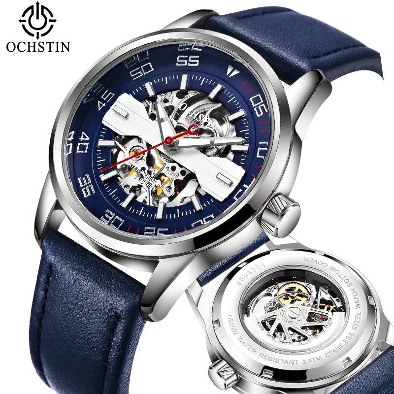 

Роскошные Лидирующий бренд автоматические механические часы мужские модные часы Кожа Спорт Бизнес наручные часы Мужские часы Relogio Masculino