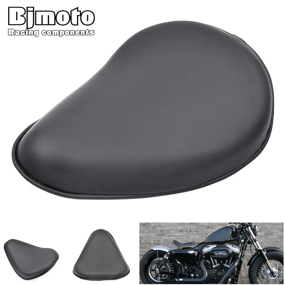 

BJMOTO Motorcycle Synthetic Leather Custom Solo Slim Seat for Harley Sportster Bobber Chopper Motorbikes