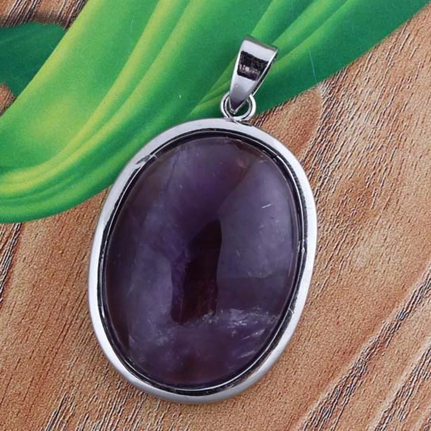 Модные бусины простой стиль посеребренный Фиолетовый аметист розовый кварц