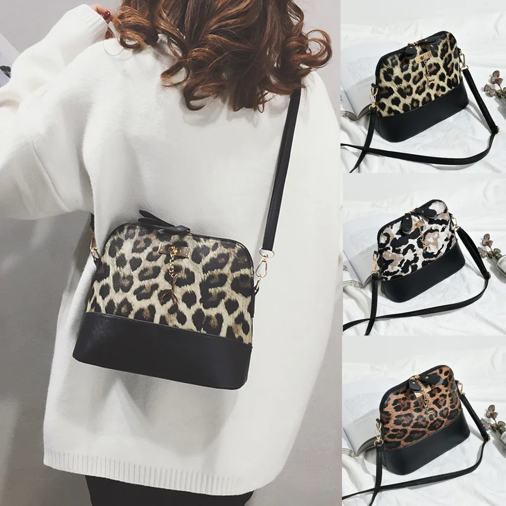 

Woman Bag Leopard Print Crossbody Fawn Pendant Shell Shoulder Messenger torebka damska bags for women 2019 bolsa feminina