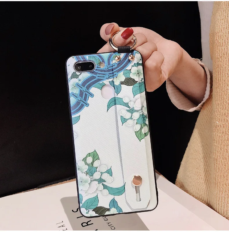 Xiao mi Red mi note 7 3D винтажный Рельефный цветочный узор на запястье Мягкий ТПУ чехол для телефона Xiaomi Redmi note 7 mi 8 9 A2Fundas