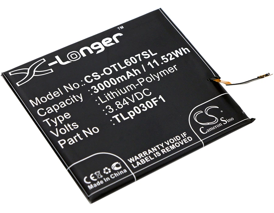 Аккумулятор Cameron Sino 3000 мАч TLp030F1 TLp030F2 для Alcatel One Touch Idol 4S OT 6070 6070K 6070O 6070Y|Аккумуляторы