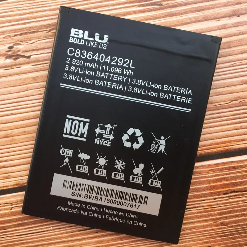 C836404292L 2920mAh Сменный аккумулятор для мобильного смартфона BLU Life 8 XL L290L L290U сотовый