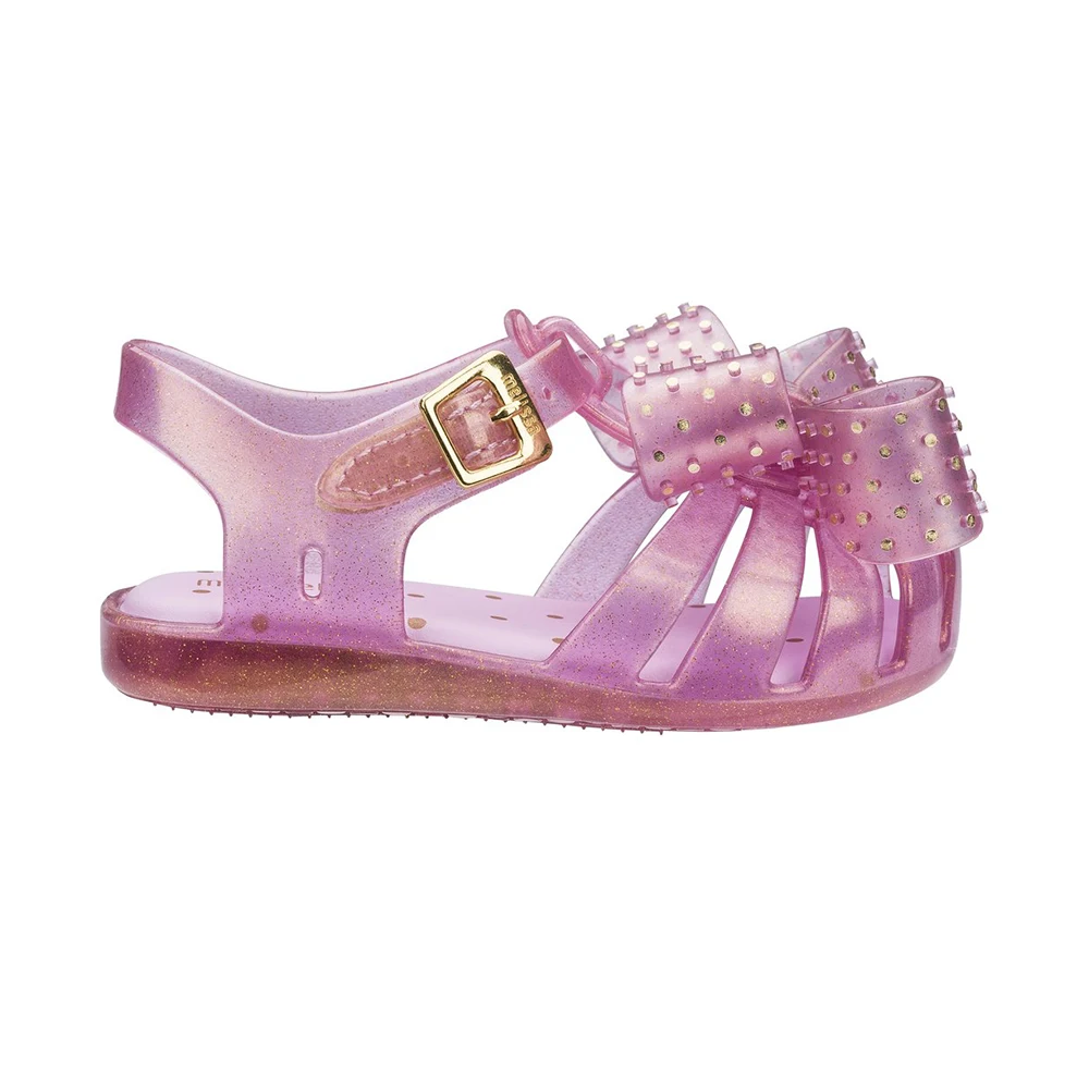 Новинка года; мини-прозрачные сандалии Melissa; детские сандалии с бантом; прозрачная обувь в римском стиле; нескользящая пляжная обувь; детская обувь Melissa