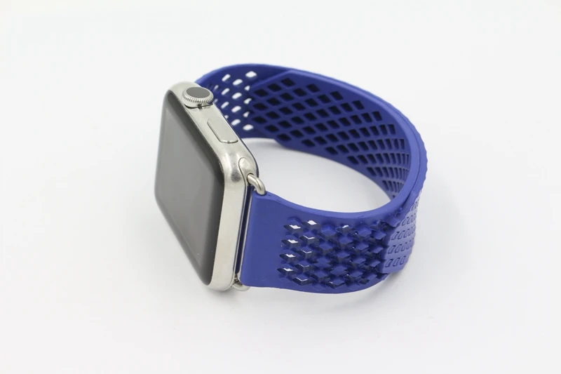 URVOI фторэластомер ремешок для apple watch series 1 2 3 ремешок для iWatch мягкий силиконовый сменный спортивный ремешок без пряжки дизайн