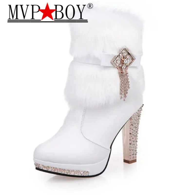 MVP/Брендовая обувь на высоком каблуке для мальчиков женские ботинки кроличьем