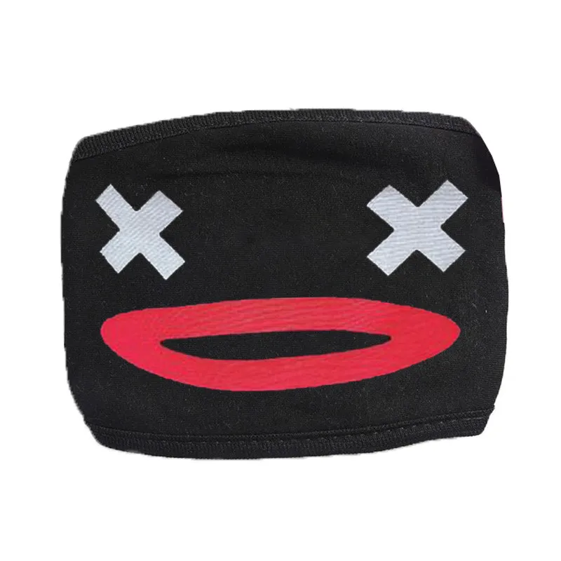 Темно-синий Child Like Mouth Mask Dark Anti Dust Cool Mask Cartoon Mouth Muffle Face Mask Emoticon Masque Masks For Gifts for Children's Day - Цвет: Темно-синий