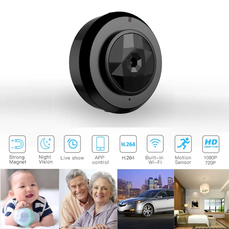Wi Fi мини камера HD 720P приложение для смартфона ночное видение домашняя охранная видеокамера NK