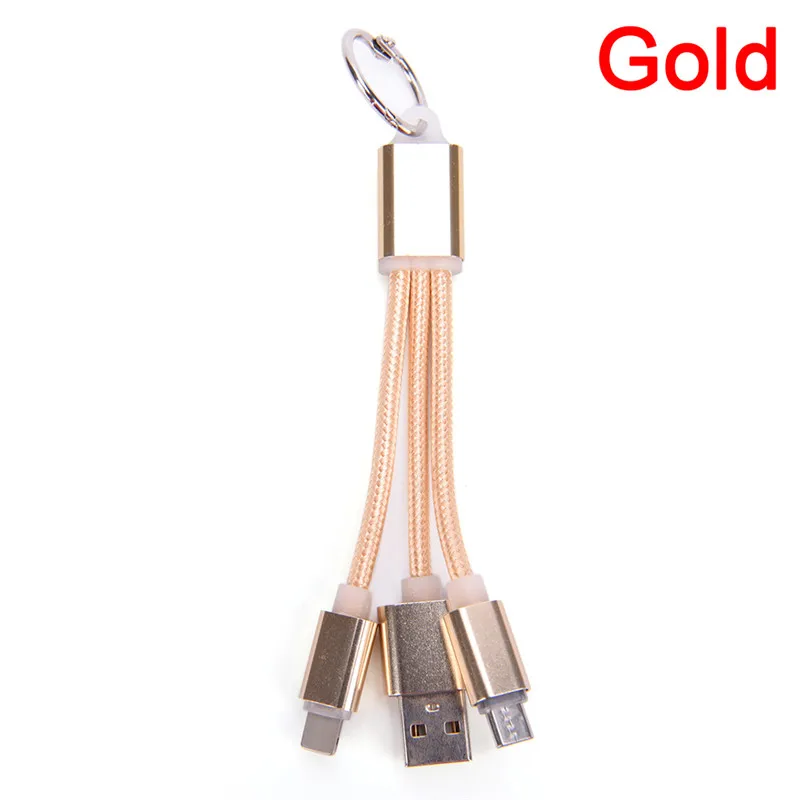 Высокое качество 2 в 1 USB кабель металлический брелок Micro USB кабель для передачи данных зарядное устройство брелок кабель 13,5 см