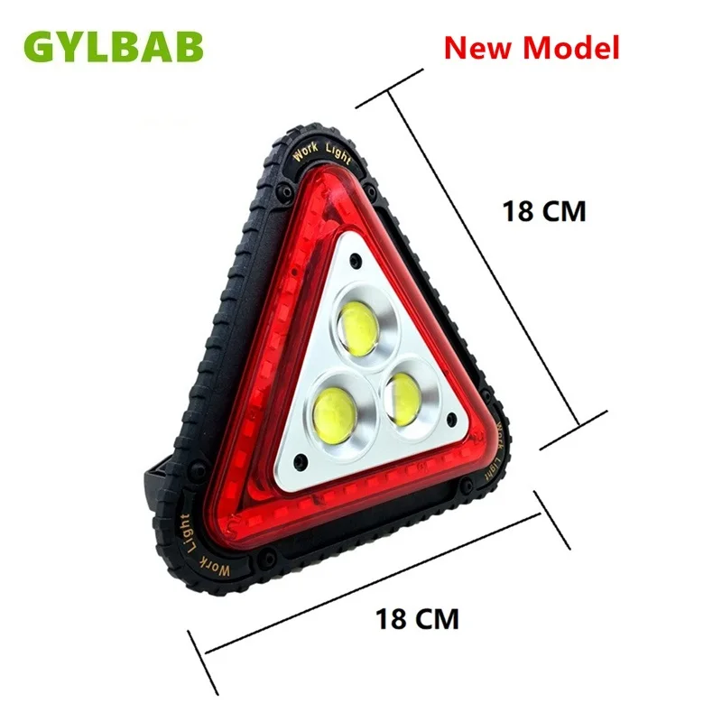 T1 MINI Gylbabb 30 Вт треугольный светодиод AA 18650 на батарейках, портативный аварийный перезаряжаемый светильник для работы, мощный фонарь для вождения автомобиля, мигающий - Мощность в ваттах: T1 MINI