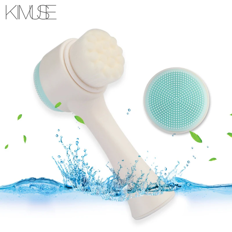 Kimuse 3D двухсторонняя многофункциональная силиконовая Очищающая щетка для лица